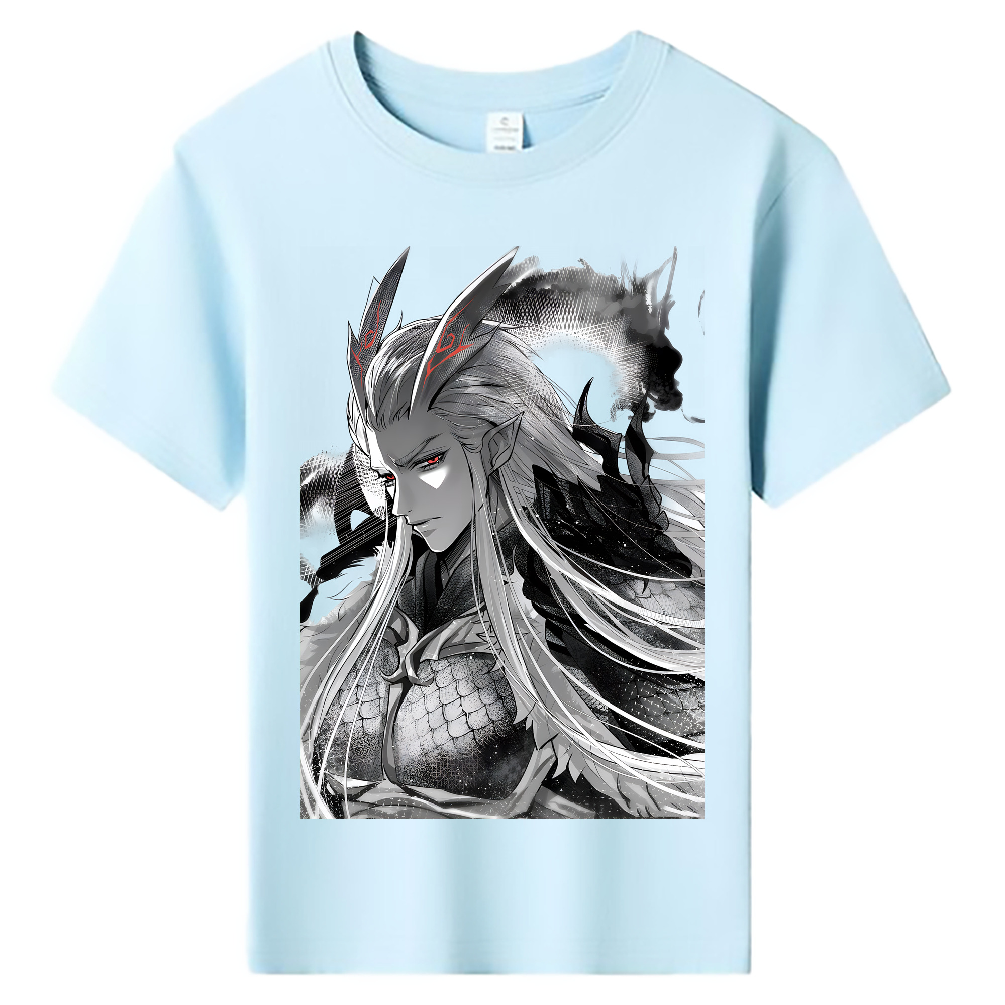 （画像用） Ne Zha 2 ナタ 魔童の大暴れ 綿100％キッズTシャツ（フロントプリント）